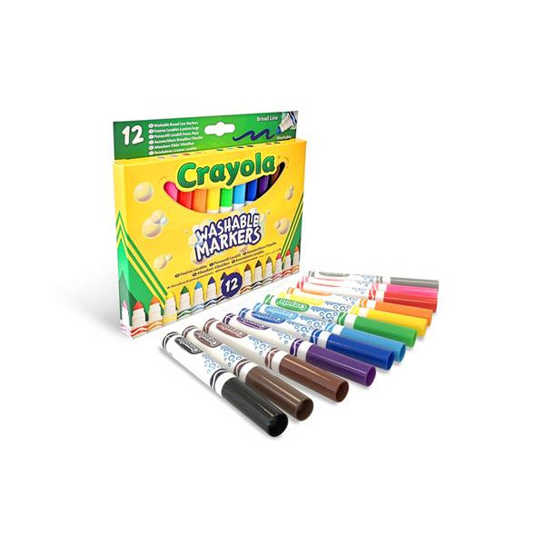 Набір фломастерів Crayola Markers широка лінія змиваються 12 шт. (58-8340)