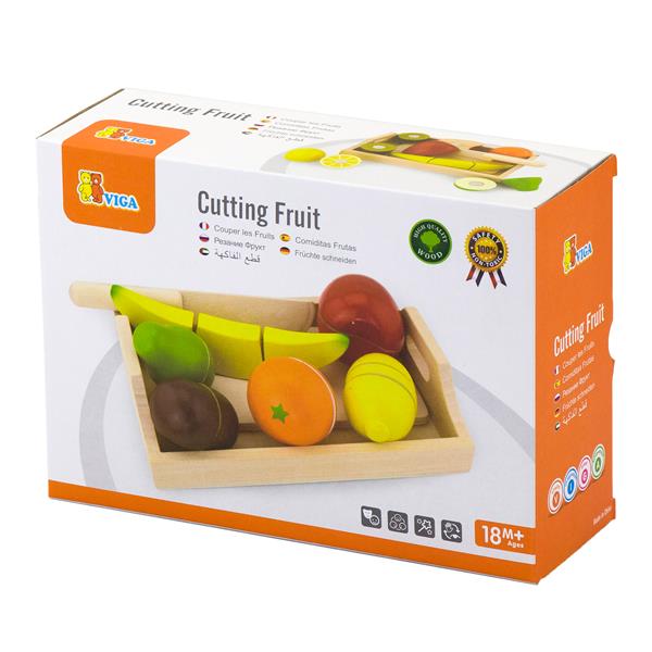 Іграшкові продукти Viga Toys Нарізані фрукти з дерева (58806)
