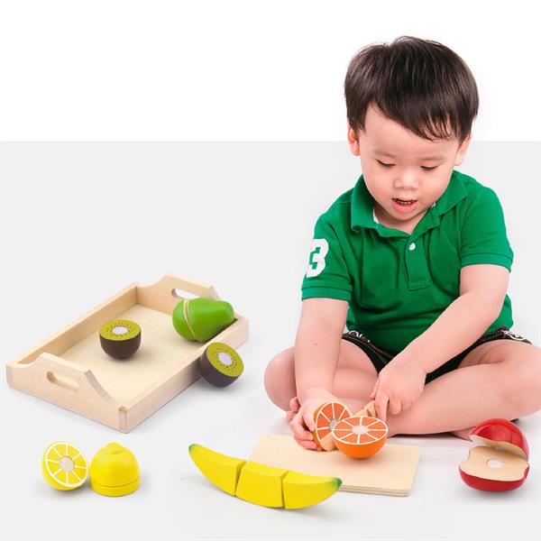 Іграшкові продукти Viga Toys Нарізані фрукти з дерева (58806)