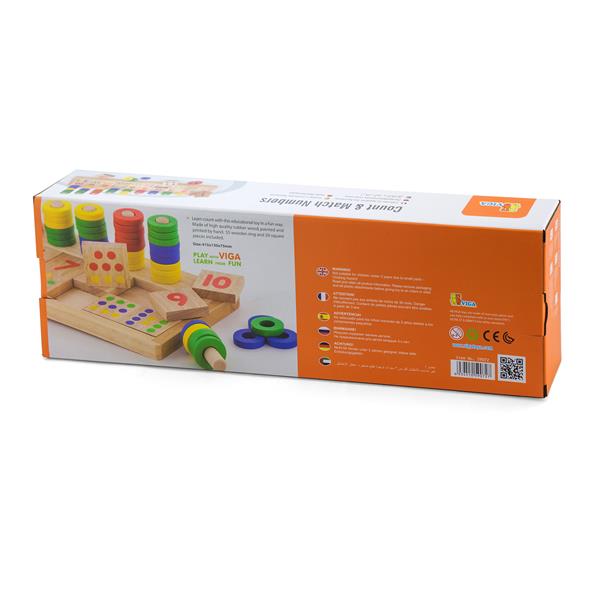 Дерев'яний навчальний набір Viga Toys Цифри і рахування (59072)