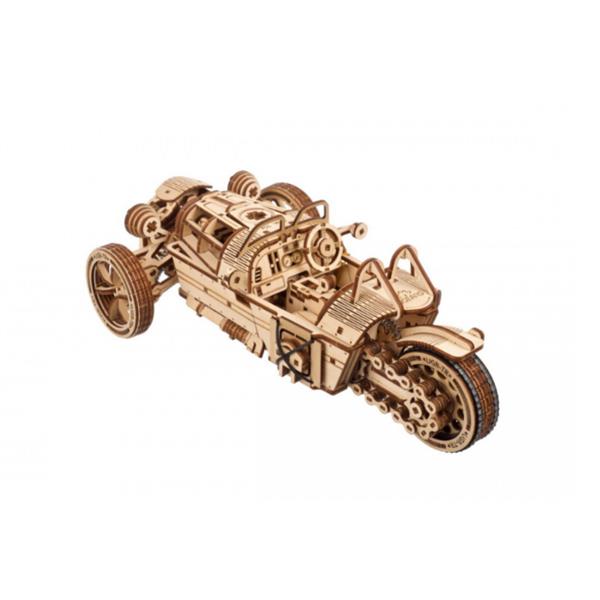 Дерев'яний механічний 3D конструктор Ugears Трицикл UGR-S (70216)