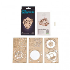 Дерев'яний механічний 3D конструктор Ugears Навігатор дат 2.0 (70218)