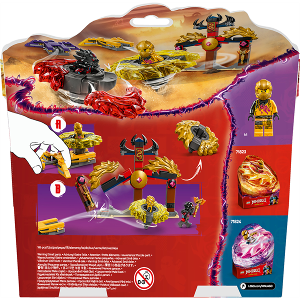 Конструктор LEGO NINJAGO Бойовий набір дракона Спін-джитсу 186 деталей (71826)