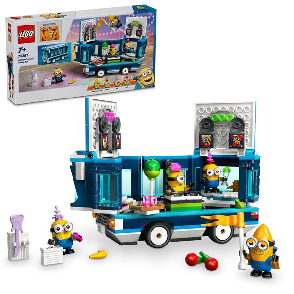Конструктор LEGO Despicable Me Музичний автобус для вечірок Посіпак 379 деталей (75581)