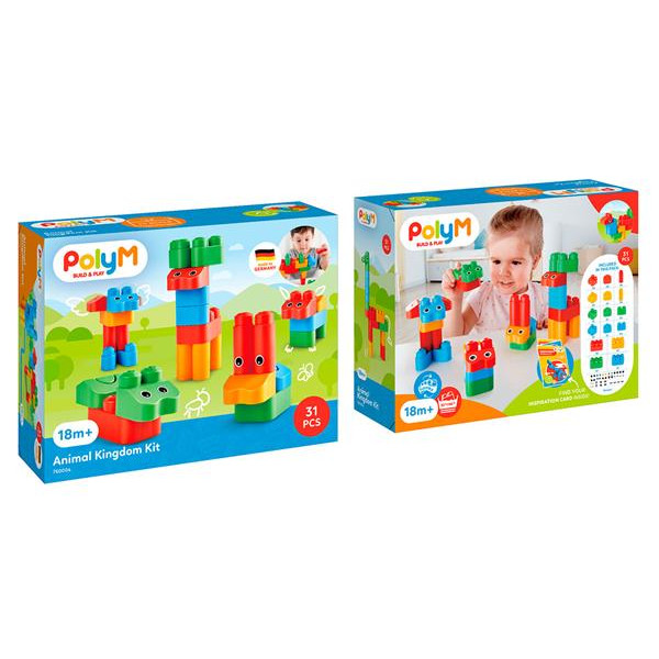 Конструктор PolyM Царство звірят 31 деталей (760004)