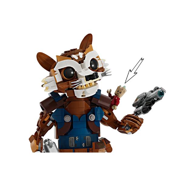 Конструктор LEGO Marvel Ракета й малюк Ґрут 566 деталей (76282)