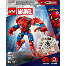 Конструктор LEGO Marvel Робот Людини-павука проти Анти-Венома 107 деталей (76308)