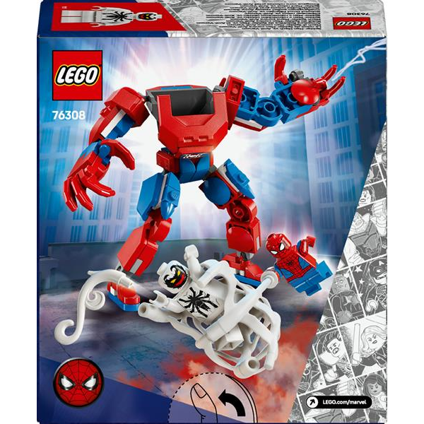 Конструктор LEGO Marvel Робот Людини-павука проти Анти-Венома 107 деталей (76308)