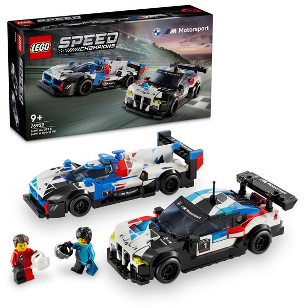 Конструктор LEGO Speed Champions Автомобілі для перегонів BMW M4 GT3 і BMW M Hybrid V8 676 деталей (76922)