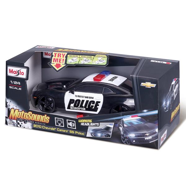 Автомодель Maisto Chevrolet Camaro SS RS Police зі світлом та звуками 1:24 (81236 black)