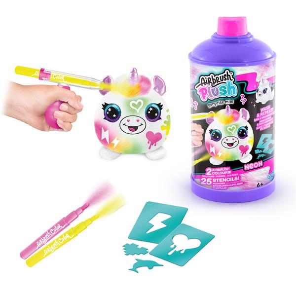 Набір-сюрприз для творчості 4 Ever DIY Airbrush Plush Неон міні (AIR020)