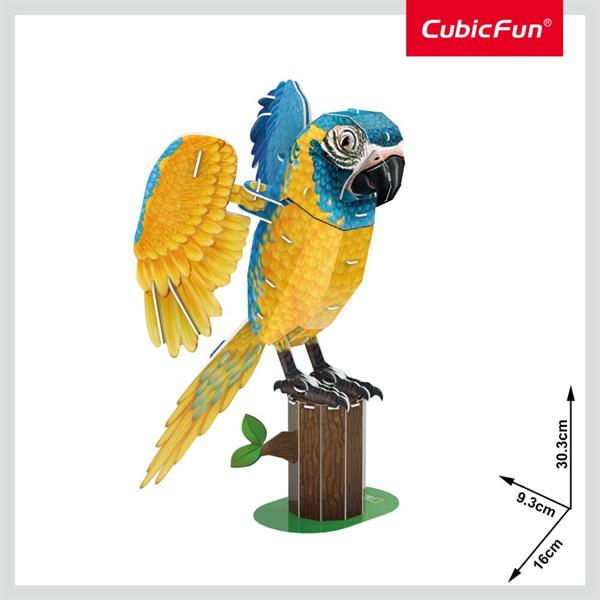 3D пазл Cubic Fun Зникаючі тварини Папуга Ара (DS1097h)