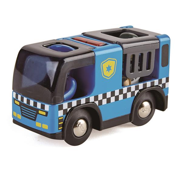 Іграшковий поліцейський автомобіль Hape з фігурками (E3738)