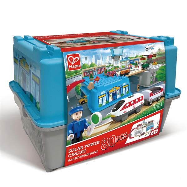 Іграшкова залізниця Hape у контейнері 80 ел. (E3773)