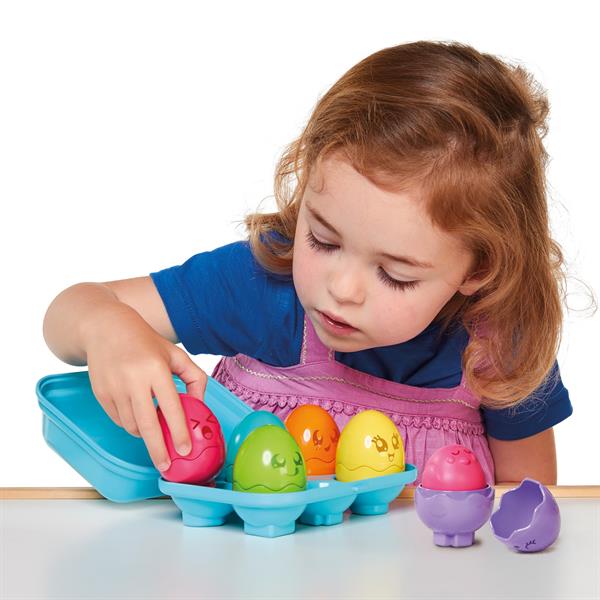 Сортер Toomies Яйця в блакитному лотку 6 шт. (E73563)