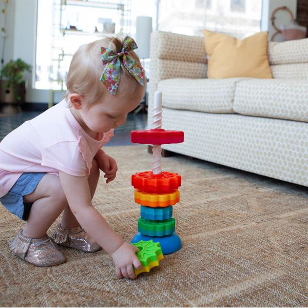 Гвинтова пірамідка Fat Brain Toys SpinAgain тактильна (F110ML)