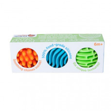 Прорізувач-брязкальце Fat Brain Toys Sensory Rollers Сенсорні кулі 3 шт. (F161ML)