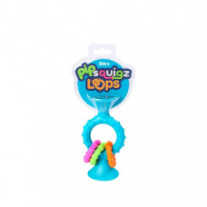 Прорізувач-брязкальце на присосках Fat Brain Toys pipSquigz Loops бірюзовий (F166ML)