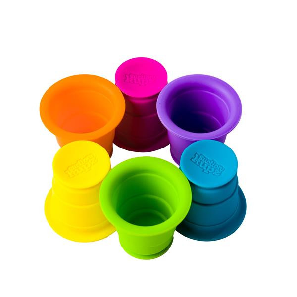 Тактильна іграшка Fat Brain Toys Suction Kupz М'які чашки 6 штук (FA183-1)
