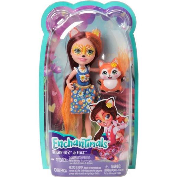 Лялька Enchantimals Лисиця Фелісіті 15 см з улюбленцем (FXM71)