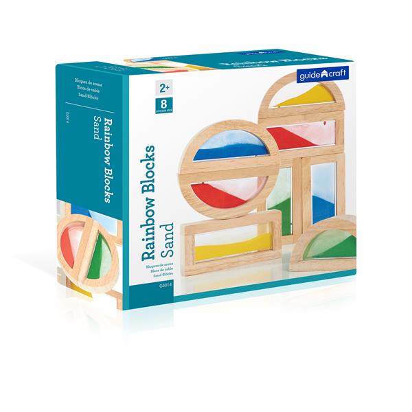 Кубики Guidecraft Block Play Кольоровий пісок, 14 см, 8 шт. (G3014)
