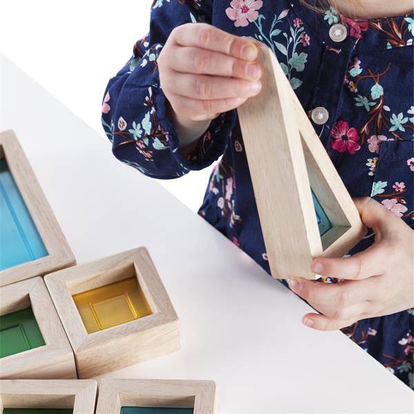 Кубики Guidecraft Block Play Велика веселка, 14 см, 10 шт. (G3015)