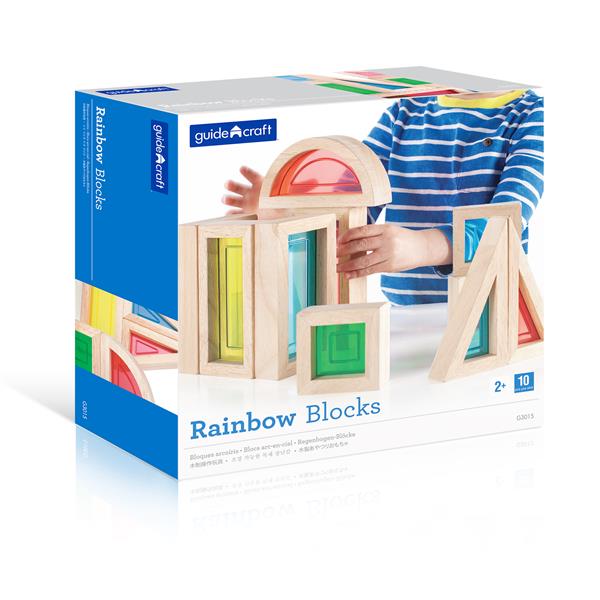 Кубики Guidecraft Block Play Велика веселка, 14 см, 10 шт. (G3015)