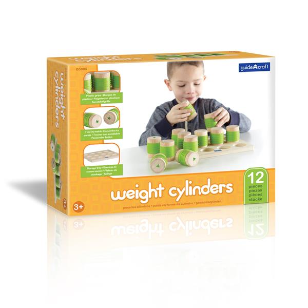 Тактильна гра Guidecraft Manipulatives Вагові циліндри (G5085)