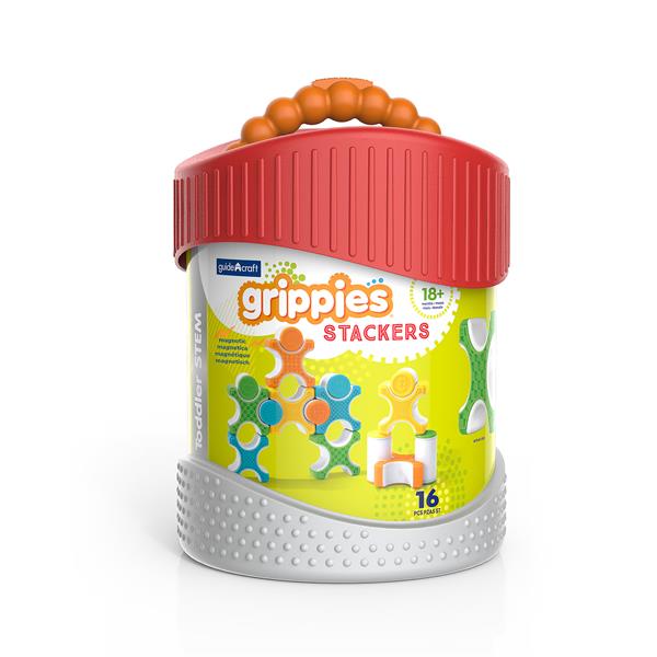 Магнітний конструктор Guidecraft Grippies Stackers, 16 деталей (G8313)