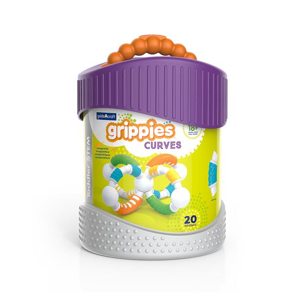 Магнітний конструктор Guidecraft Grippies Curves, 20 деталей (G8319)