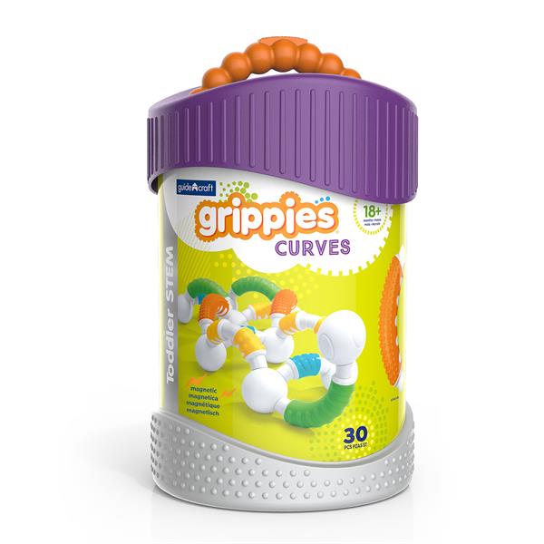 Магнітний конструктор Guidecraft Grippies Curves, 30 деталей (G8320)