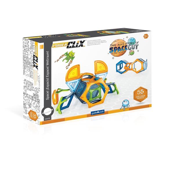 Магнітний конструктор Guidecraft PowerClix Explorer Series Космос, 54 деталі (G9470)