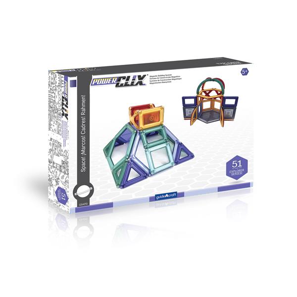Магнітний конструктор Guidecraft PowerClix Explorer Series Архітектура, 52 деталі (G9472)