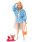 Лялька Barbie Екстра Блондинка з пучком на розпущеному волоссі 29 см (HHN08)