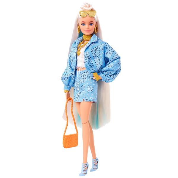 Лялька Barbie Екстра Блондинка з пучком на розпущеному волоссі 29 см (HHN08)