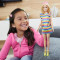 Лялька Barbie Модниця з брекетами у смугастій сукні (HJR96)