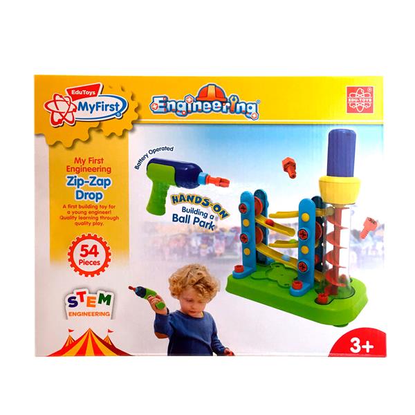 Набір для складання Edu-Toys Гірка-зигзаг з інструментами 54 деталі (JS021)