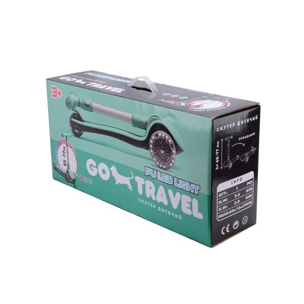Триколісний самокат GO Travel складаний м'ятний (LS308MT)