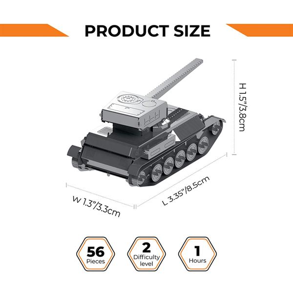 Колекційна модель-конструктор Metal Time World of Tanks танк AMX-13/75 (MT068)