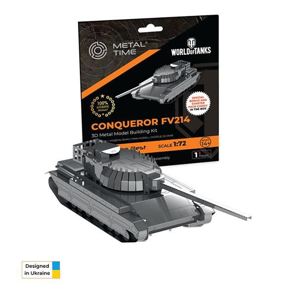 Колекційна модель-конструктор Metal Time World of Tanks танк Conqueror FV214 (MT069)