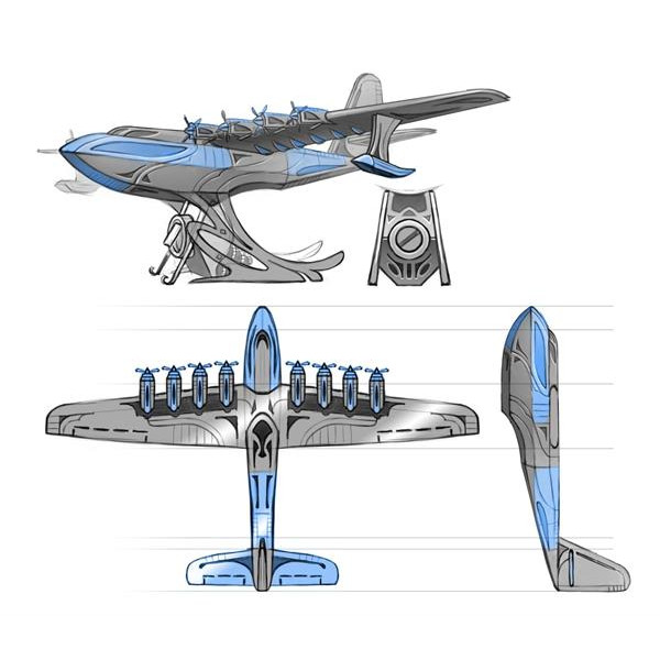 Колекцiйна модель-конструктор Metal Time Celestial Hercules Spruce Goose H-4 Aircraft Літак механічний (MT100)