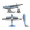 Колекцiйна модель-конструктор Metal Time Celestial Hercules Spruce Goose H-4 Aircraft Літак механічний (MT100)