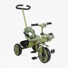 Велосипед 3-х колісний BS-70240 Best Trike колеса EVA переднє 10’’, заднє 8’’, сталева рама, УКР. ОЗВУЧУВАННЯ, батьківська ручка, в коробці
